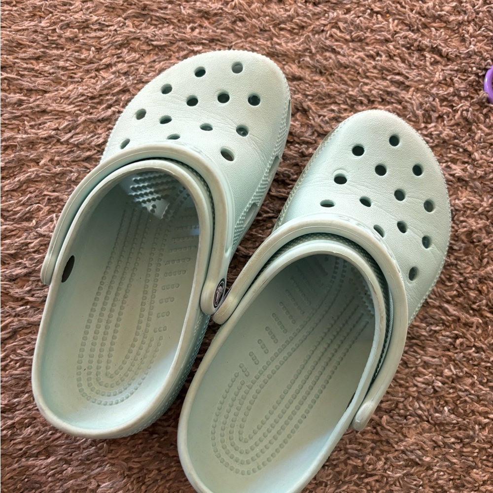 Teal Crocs